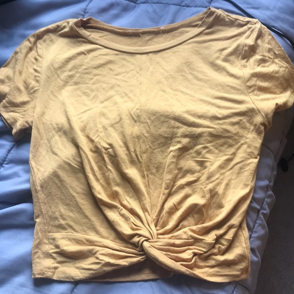 Yellow Tie Front Top - Picture 3 of 4